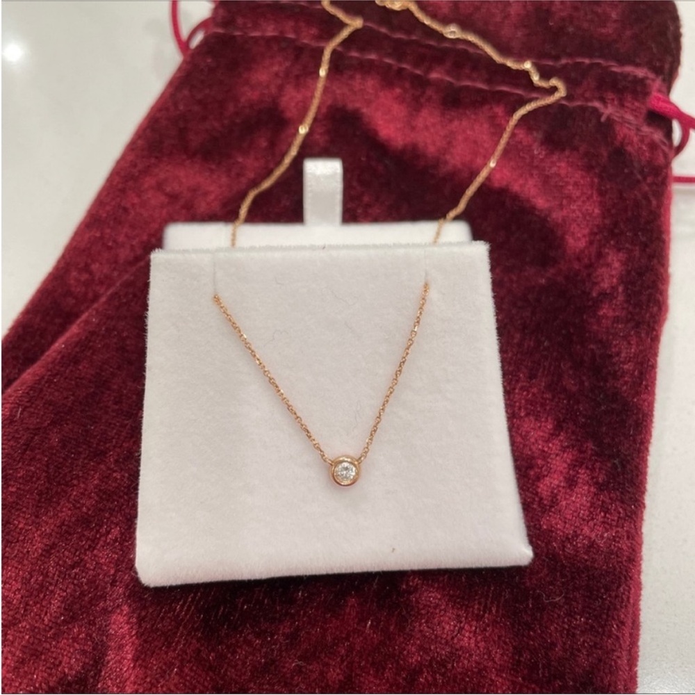 14k Rose Gold Diamond Necklace